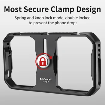Ulanzi U-Rig II Metal Vlog Cage Case Video Rig Grip Filmmaking Case Phone Video Stabilizer Grip Tripod Mount for iPhone Android
Ulanzi U-Rig II Metal Vlog Cage Case Video Rig Grip Filmmaking Case Phone Video Stabilizer Grip Tripod Mount for iPhone Android