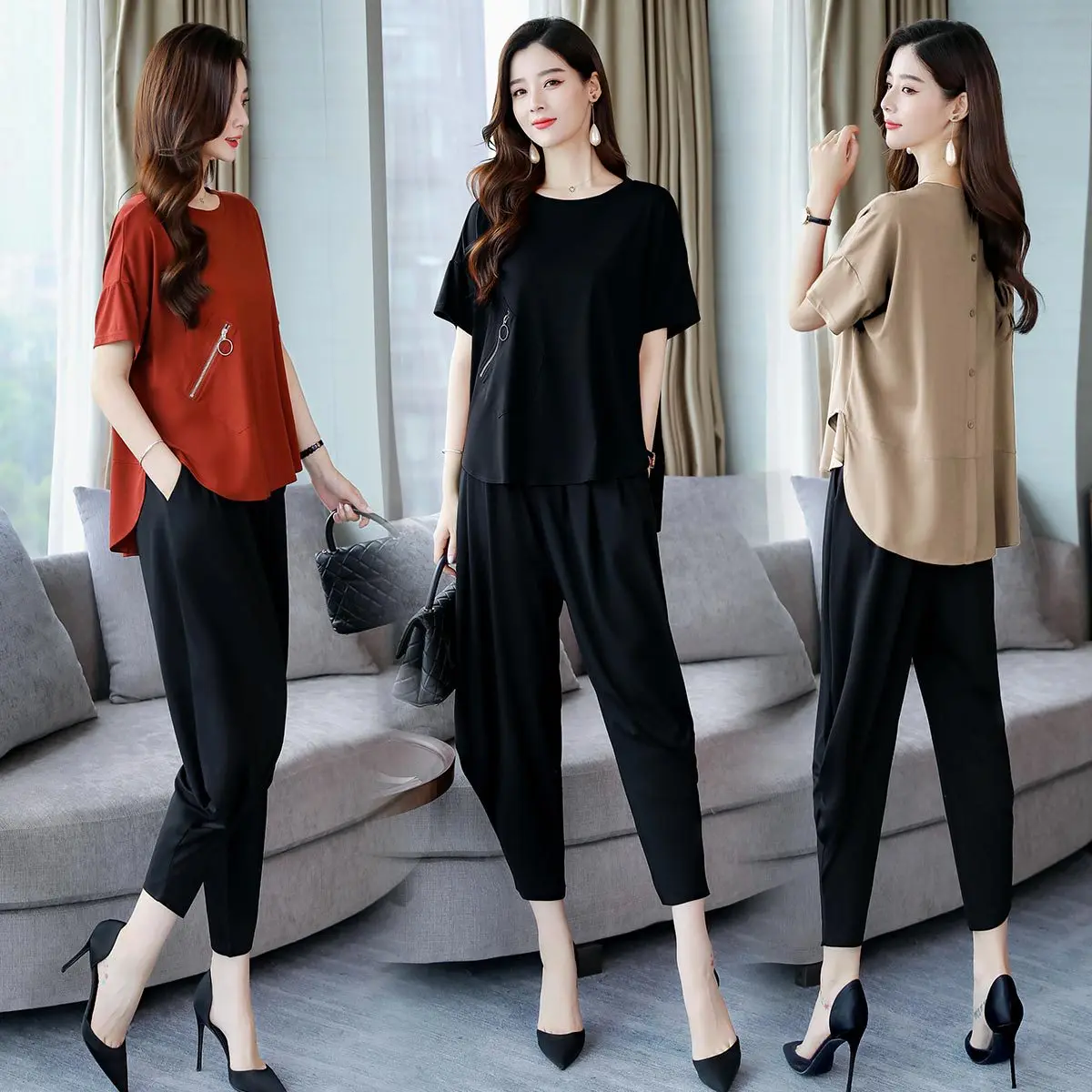 Set/Suit Skirt 2019 Summer Crew Neck Solid Color Elegant Versatile Elegant Simple Versatile
Set/Suit Skirt 2019 Summer Crew Neck Solid Color Elegant Versatile Elegant Simple Versatile