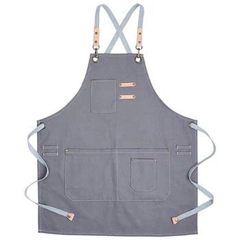 Cotton Apron Men and Women, Chef Grill Studio Apron with Adjustable Table Apron Coffee Hairdresser Tooling Apron Gray
Cotton Apron Men and Women, Chef Grill Studio Apron with Adjustable Table Apron Coffee Hairdresser Tooling Apron Gray