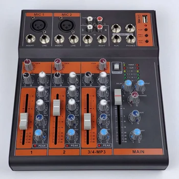 Mixing Console 4 Channel Digital Mic Line o Mixer Console with Reverb Effect for Recording DJ Stage(EU Plug)
Mixing Console 4 Channel Digital Mic Line o Mixer Console with Reverb Effect for Recording DJ Stage(EU Plug)