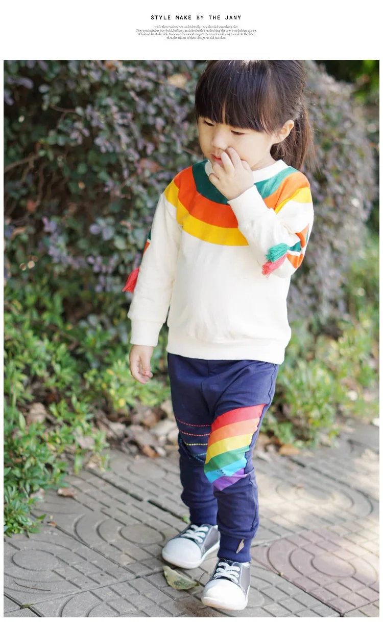 Toddler Girl Clothes Set 2pcs Cotton Rainbow Striped Sweatshirt Long Pants Outfits Kids Spring Autumn Outfit Fringe
Toddler Girl Clothes Set 2pcs Cotton Rainbow Striped Sweatshirt Long Pants Outfits Kids Spring Autumn Outfit Fringe