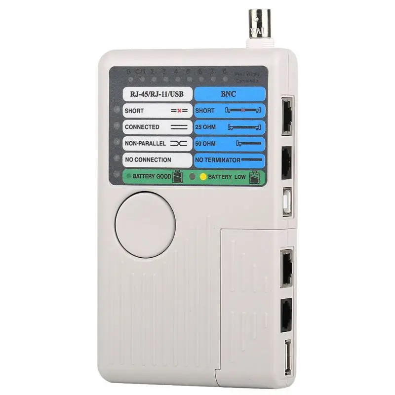 Multifunctional Remote Network Cable Tester Rj11/ Rj45 /USB/BNC LAN Cable Cat5 Cat6 Wire Tester
Multifunctional Remote Network Cable Tester Rj11/ Rj45 /USB/BNC LAN Cable Cat5 Cat6 Wire Tester
