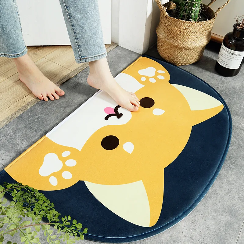 Lovely Dog/Cat Flannel Mat with Anti-Slip Pad Semi-circular Bedroom/Bathroom Footpad Water Absorb Carpet for Bathroom 50*80*1cm
Lovely Dog/Cat Flannel Mat with Anti-Slip Pad Semi-circular Bedroom/Bathroom Footpad Water Absorb Carpet for Bathroom 50*80*1cm