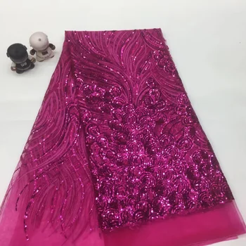 Free shipping (5yards/pc) fuhia pink African French net lace fabric with lots of sequins for bling bling party dress FNJ56
Free shipping (5yards/pc) fuhia pink African French net lace fabric with lots of sequins for bling bling party dress FNJ56