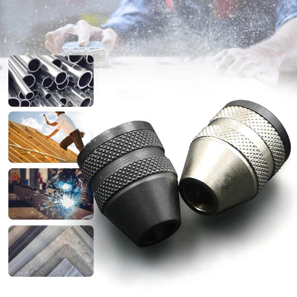 Keyless Drill Chuck Screwdriver Impact Driver Adapter 1/4 '' Hex Shank Drill Bit Tool Sliver Black Color
Keyless Drill Chuck Screwdriver Impact Driver Adapter 1/4 '' Hex Shank Drill Bit Tool Sliver Black Color
