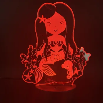 Led Night Light Mermaid battery powered Lovely Light for Children Bedroom Night Light Creative Gift for kids 3D Lamp decoration
Led Night Light Mermaid battery powered Lovely Light for Children Bedroom Night Light Creative Gift for kids 3D Lamp decoration