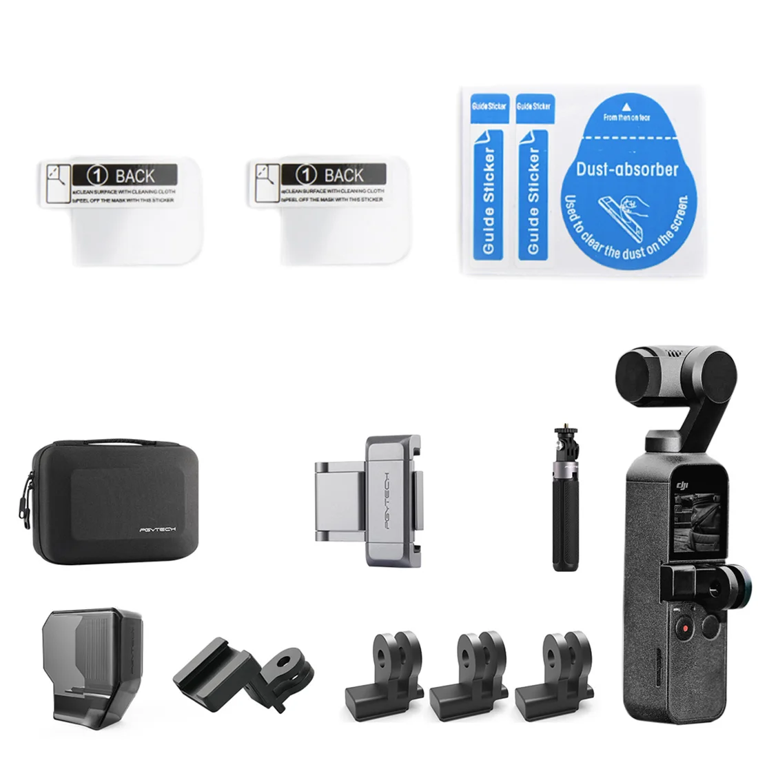 PGYTECH Travel Kit /Vlog Set Selfie Stick Carrying Case Gimbal Protector Strap Mount for DJI OSMO POCKET
PGYTECH Travel Kit /Vlog Set Selfie Stick Carrying Case Gimbal Protector Strap Mount for DJI OSMO POCKET
