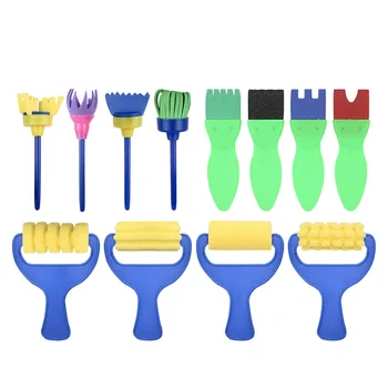 12pcs Art Colorful Early Education Mini Portable DIY Craft Kids Sponge Brushes Drawing Toys Roller Painting Tools With Handle
12pcs Art Colorful Early Education Mini Portable DIY Craft Kids Sponge Brushes Drawing Toys Roller Painting Tools With Handle