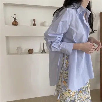 HziriP Light-Blue OL Loose Fashion Streetwear Tops 2020 Solid Lace Up Hot Full Sleeves Chic Women Casual Girls Free Shirts 
HziriP Light-Blue OL Loose Fashion Streetwear Tops 2020 Solid Lace Up Hot Full Sleeves Chic Women Casual Girls Free Shirts