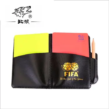 High-grade large football red and yellow cards with leather case Record form Football training equipment 
High-grade large football red and yellow cards with leather case Record form Football training equipment