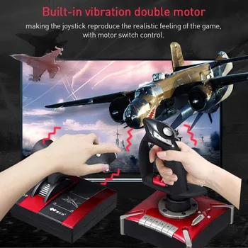 USB Interface Computer Game Flight Joystick for PC Game with Vibration Controller, Compatible For Windows XP Vista 7 8 10
USB Interface Computer Game Flight Joystick for PC Game with Vibration Controller, Compatible For Windows XP Vista 7 8 10