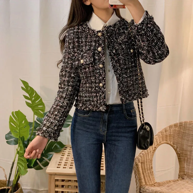 ounce mond round tweed jacket 韓国 Designer fashion, Seoul-fully created | W Concept