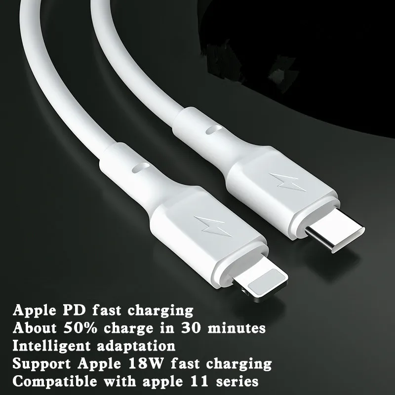18wpd fast charging is suitable for Apple iPhone 11 XR Max 8 general type-C to lighting
18wpd fast charging is suitable for Apple iPhone 11 XR Max 8 general type-C to lighting