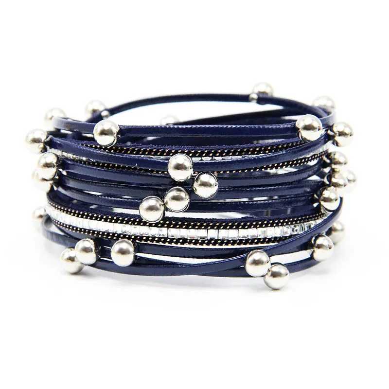 DIAOMINFENGQING - Women Multilayer Leather Bracelet 5 Color Beads Double Wrap Bangles 2020 Jewelry
DIAOMINFENGQING - Women Multilayer Leather Bracelet 5 Color Beads Double Wrap Bangles 2020 Jewelry