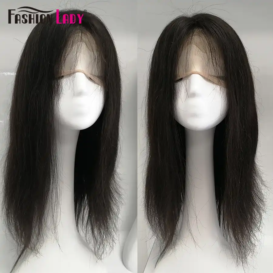 Fashion Lady Lace Front Human Hair Wigs Straight Weave Human Lace