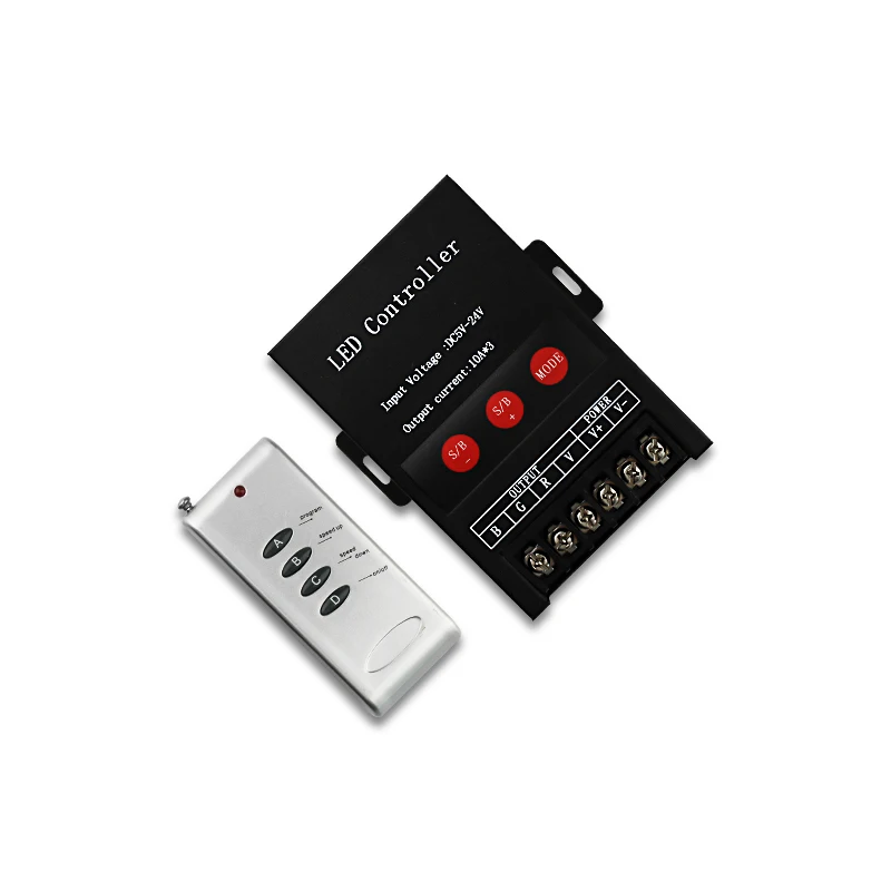 RGB LED Controller Dimmer DC5V-24V 30A 3 Channels 360W High-power Wireless RF Remote Control for LED Strips/Wall Lamp
RGB LED Controller Dimmer DC5V-24V 30A 3 Channels 360W High-power Wireless RF Remote Control for LED Strips/Wall Lamp