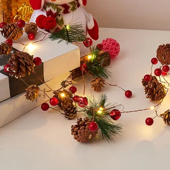 Party Decoration Xmas Accessories Christmas Tree Lights LED String Garland Cherry Bell Pine Cones Beads Star Light
Party Decoration Xmas Accessories Christmas Tree Lights LED String Garland Cherry Bell Pine Cones Beads Star Light