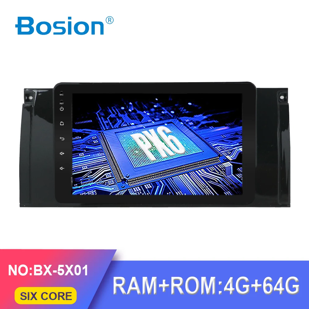 Автомобильный DVD-плеер Bosion PX6 RK3399 4 Гб + 64 ГБ 1 din Android 10 gps радио мультимедиа E46 Wi-Fi BT