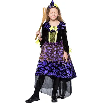 Girl's Halloween Bat Witch Cosplay Costume Dress and Headwear 2PCS Witch Wearing for Stage Performance Make Up Theme Party
Girl's Halloween Bat Witch Cosplay Costume Dress and Headwear 2PCS Witch Wearing for Stage Performance Make Up Theme Party