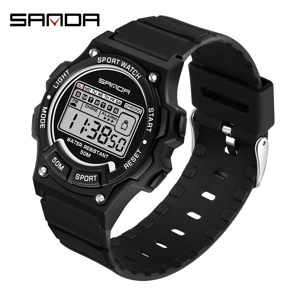 

SANDA Brand Sports Women Watch LED Digital Quartz Wrist Fashion Casual Multifunction Waterproof Wristwatches For Clock Relogio