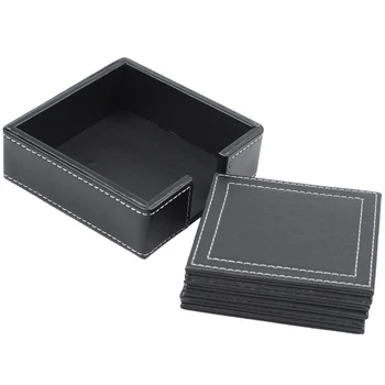 Black PU Leather Drink Coasters Set of 6 Glass Mug Cup Mats Pats Table Placemats
Black PU Leather Drink Coasters Set of 6 Glass Mug Cup Mats Pats Table Placemats