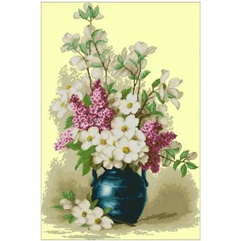Lilac vase patterns Counted Cross Stitch 11CT 14CT 18CT DIY Chinese Cross Stitch Kits Embroidery Needlework Sets
Lilac vase patterns Counted Cross Stitch 11CT 14CT 18CT DIY Chinese Cross Stitch Kits Embroidery Needlework Sets