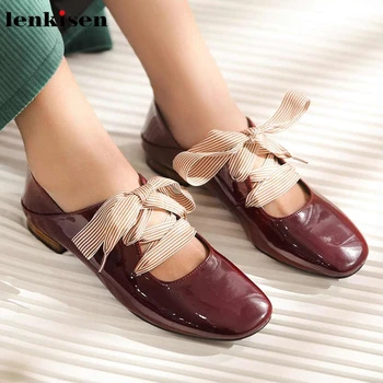 Lenkisen new sweet Princess style lace up solid ladies shoes elegant round toe low heels comfortable daily wear women pumps L63
Lenkisen new sweet Princess style lace up solid ladies shoes elegant round toe low heels comfortable daily wear women pumps L63