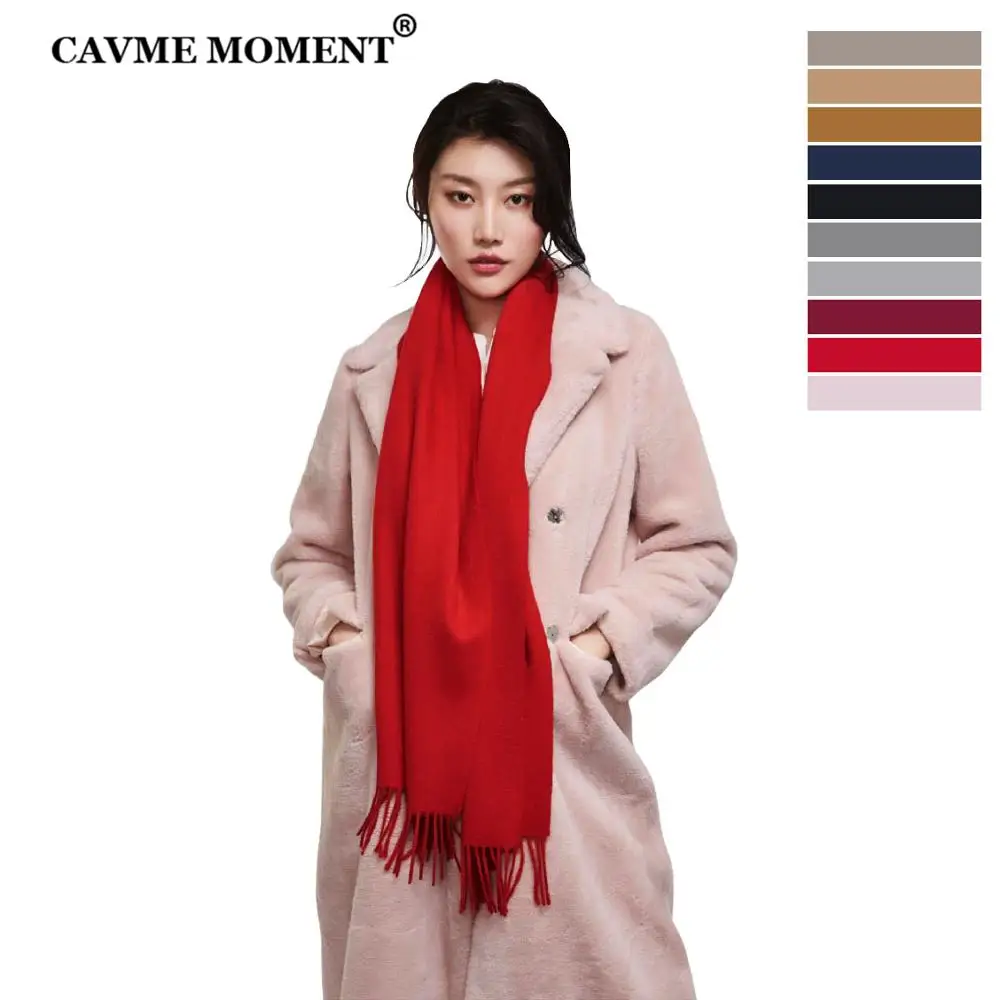 CAVME Wool Scarf Unisex Basic Long Scarves Red Scarf for Christmas CUSTOM Gift Winter Solid Color Wraps 30*180cm
CAVME Wool Scarf Unisex Basic Long Scarves Red Scarf for Christmas CUSTOM Gift Winter Solid Color Wraps 30*180cm
