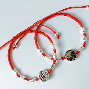 S925 Sterling Silver Lucky Red Rope Bracelet Handmade Bangle Wax String Amulet Jewelry
S925 Sterling Silver Lucky Red Rope Bracelet Handmade Bangle Wax String Amulet Jewelry