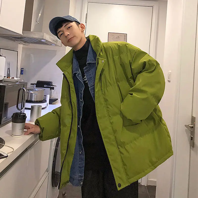 Winter Jacket Men's Warm Fashion Casual Fake Two-piece Thick Jacket Parka Men Streetwear Loose Cotton Short Coat Mens Clothes 
Winter Jacket Men's Warm Fashion Casual Fake Two-piece Thick Jacket Parka Men Streetwear Loose Cotton Short Coat Mens Clothes