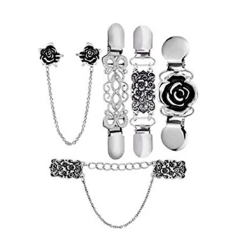 5 Pieces Sweater Shawl Clips Set Retro Cardigan Collar Clips Antique Flowers Dresses Shawl Clip For Women Girls
5 Pieces Sweater Shawl Clips Set Retro Cardigan Collar Clips Antique Flowers Dresses Shawl Clip For Women Girls