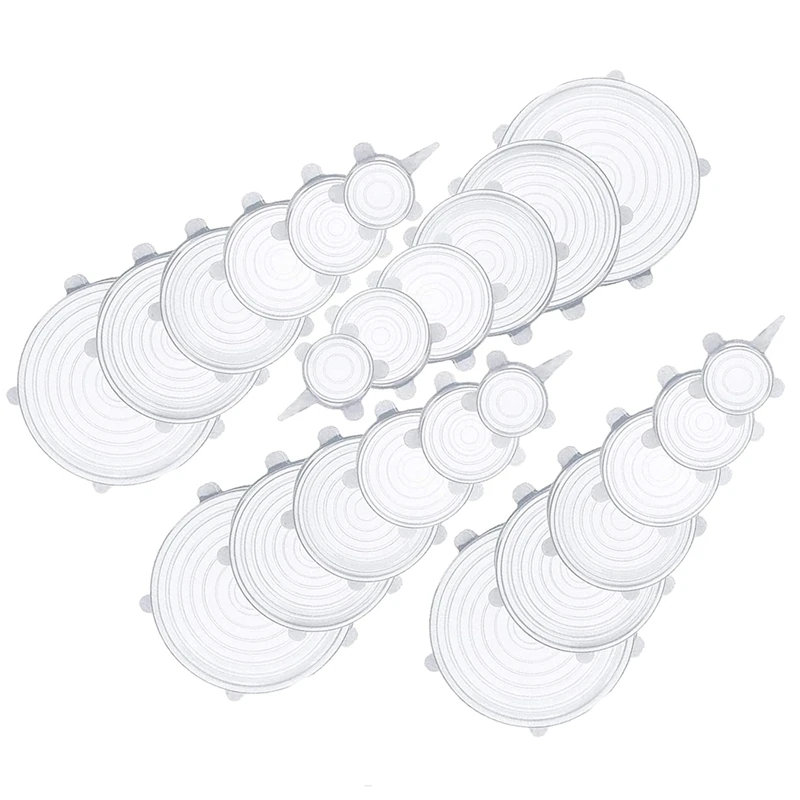 24x Silicone Elastic Lids Keep Food Fresh, Reusable and Expandable, Suitable for Various Sizes of Bowl Lids
24x Silicone Elastic Lids Keep Food Fresh, Reusable and Expandable, Suitable for Various Sizes of Bowl Lids