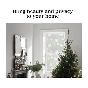 Dandelion Pattern Glass Sticker Electrostatic Non-Adhesive Privacy Protection Heat Control UV-Proof Reusable Window Covering