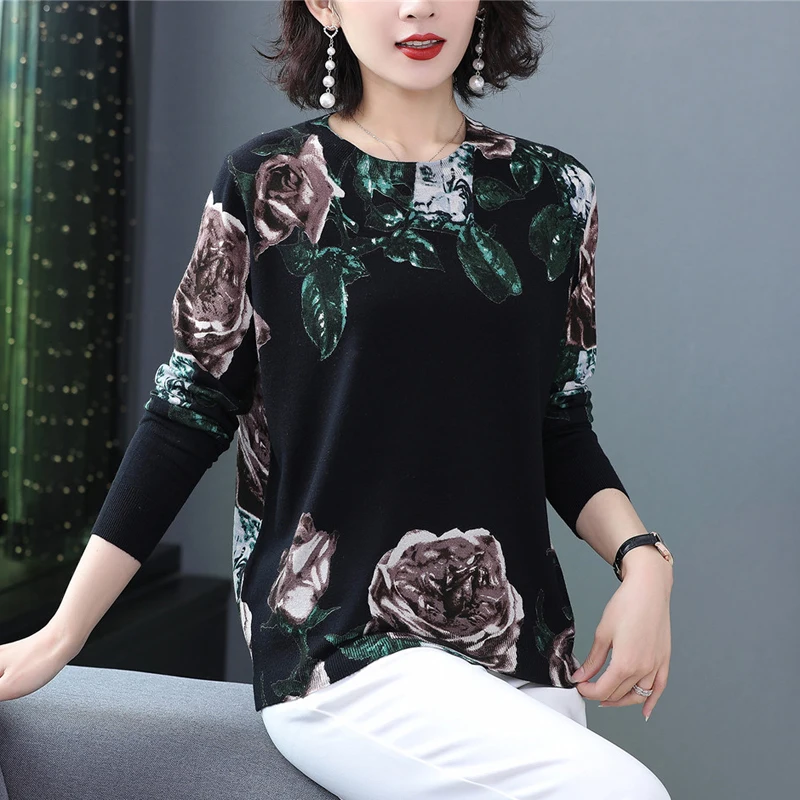 Autumn and winter new women's round neck pullover print loose large size long-sleeved sweater autumn and winter sweater
Autumn and winter new women's round neck pullover print loose large size long-sleeved sweater autumn and winter sweater