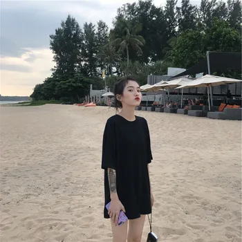 YZY Women's Summer New Style Korean-style Mid-length Loose-Fit Versatile Solid Color Crew Neck Short
YZY Women's Summer New Style Korean-style Mid-length Loose-Fit Versatile Solid Color Crew Neck Short