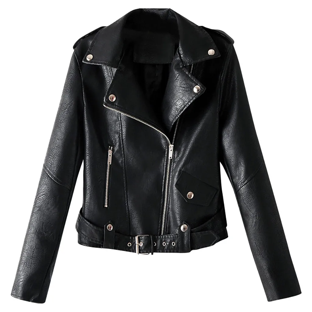 Leather Jackets Women Winter Long Sleeve Jackets Solid Zipper Jacket Overcoat Long Sleeve Outerwear Womens Coat #A9
Leather Jackets Women Winter Long Sleeve Jackets Solid Zipper Jacket Overcoat Long Sleeve Outerwear Womens Coat #A9