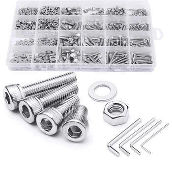 880Pcs Hexagon Hex Socket Head Cap Screw Set M2 M3 M4 M5 Stainless Steel Machine Screw Hex Socket Cap Bolt Nut Set
880Pcs Hexagon Hex Socket Head Cap Screw Set M2 M3 M4 M5 Stainless Steel Machine Screw Hex Socket Cap Bolt Nut Set