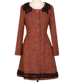 Autumn Winter New Women's Sweet mesh patchwork Retro Temperamental Wool Coat Girl Lady Slim woolen coat
Autumn Winter New Women's Sweet mesh patchwork Retro Temperamental Wool Coat Girl Lady Slim woolen coat