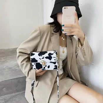 Fashion Exquisite Shopping Bag Women Cow Milk Print PU Crossbody Bag Female Small Casual Shoulder Flap Handbags
Fashion Exquisite Shopping Bag Women Cow Milk Print PU Crossbody Bag Female Small Casual Shoulder Flap Handbags