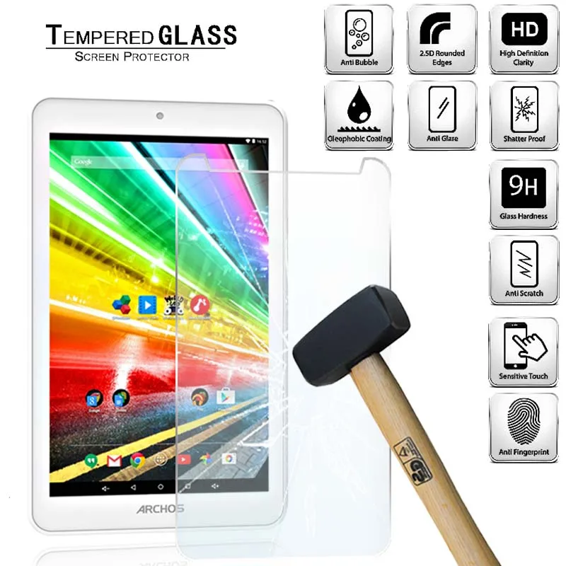 Tablet Tempered Glass Screen Protector Cover for Archos 70 Platinum Full Screen Coverage Explosion-Proof Anti-Scratch Screen
Tablet Tempered Glass Screen Protector Cover for Archos 70 Platinum Full Screen Coverage Explosion-Proof Anti-Scratch Screen