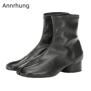 Latest Stylish Stretch Ankle Boots Split Toe Botas Genuine Leather Slip On Fashion Booties Round Heel Autumn Shoes Botas Mujer
Latest Stylish Stretch Ankle Boots Split Toe Botas Genuine Leather Slip On Fashion Booties Round Heel Autumn Shoes Botas Mujer