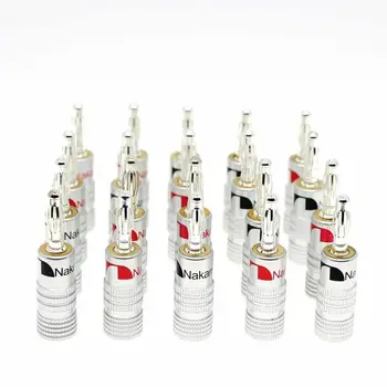 High fidelity 4 Nakamichi gold plated 4mm banana plug 24K silver plated copper OFC 4mm plug audio amplifier plug silver / gold
High fidelity 4 Nakamichi gold plated 4mm banana plug 24K silver plated copper OFC 4mm plug audio amplifier plug silver / gold