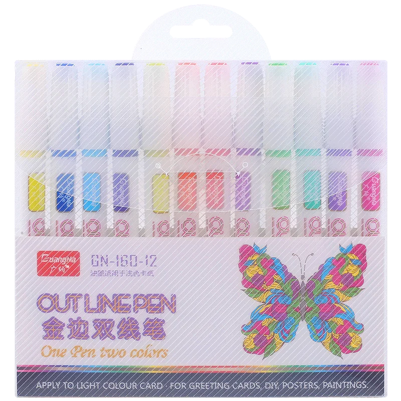 12 Color Double Line Pen Set Multifunction Outline Pens for Design Poster Drawing Hand Account Pen Art Markers DIY Art Supplies
12 Color Double Line Pen Set Multifunction Outline Pens for Design Poster Drawing Hand Account Pen Art Markers DIY Art Supplies