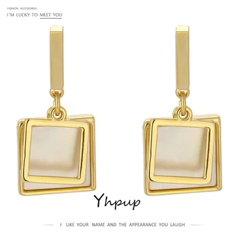 Yhpup Fashion Natural Shell Square Geometric Dangle Earrings Trendy Gold Metal Earrings Jewelry for Women Orecchini Donna Gift
Yhpup Fashion Natural Shell Square Geometric Dangle Earrings Trendy Gold Metal Earrings Jewelry for Women Orecchini Donna Gift