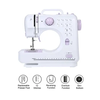 Mini 12 Stitches Sewing Machine Household Multifunction Double Thread And Speed Free-Arm Crafting Mending LED
Mini 12 Stitches Sewing Machine Household Multifunction Double Thread And Speed Free-Arm Crafting Mending LED