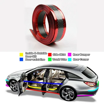 3D Car Sticker Carbon Fiber Rubber Door Protection Bumper Strip Red Sliver High Quality Anti-collision Strip
3D Car Sticker Carbon Fiber Rubber Door Protection Bumper Strip Red Sliver High Quality Anti-collision Strip