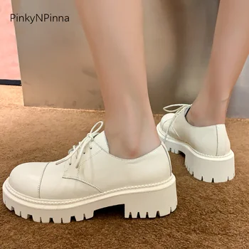 full genuine leather women classic platform flat casual shoes Derby Oxford preppy style soft laced up jk uniform young girls 
full genuine leather women classic platform flat casual shoes Derby Oxford preppy style soft laced up jk uniform young girls