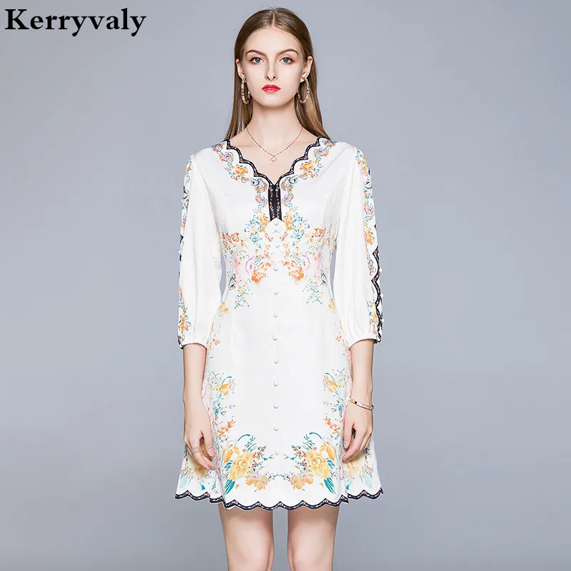 Summer Wave Edge V-neck Single-Breasted Slim Floral Printed Retro Gothic Runway Short Party Dress Lange Jurken Ropa Mujer K3778
Summer Wave Edge V-neck Single-Breasted Slim Floral Printed Retro Gothic Runway Short Party Dress Lange Jurken Ropa Mujer K3778