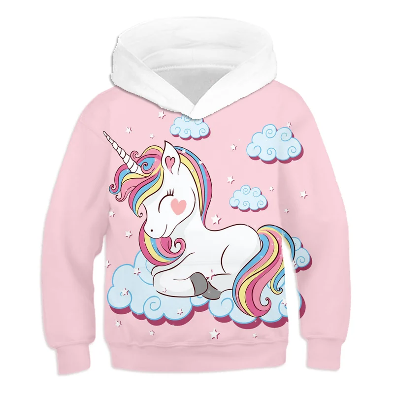 Unicorn 3D Printed Cartoon Hoodie Pullover Unicorn 3D Printed Cartoon Hoodie Pullover
