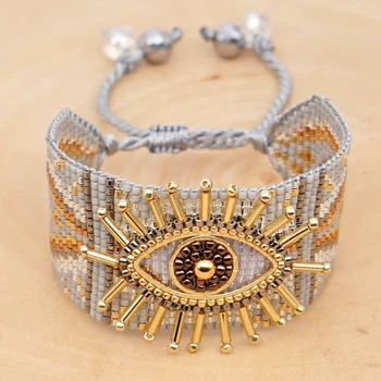 SHINUSBOHO2020 New Turkish Women's Evil Eye Bracelet Puseras Mujer Moda MIYUKI Cuff Bracelet Lucky Eye Jewelry Hand Woven 
SHINUSBOHO2020 New Turkish Women's Evil Eye Bracelet Puseras Mujer Moda MIYUKI Cuff Bracelet Lucky Eye Jewelry Hand Woven